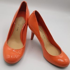 Gianni Bini Round Toe Orange Coral Pumps